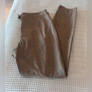 NWOT rag & bone Women’s Plaid Tan Pants Zipper Ankle Sz 16